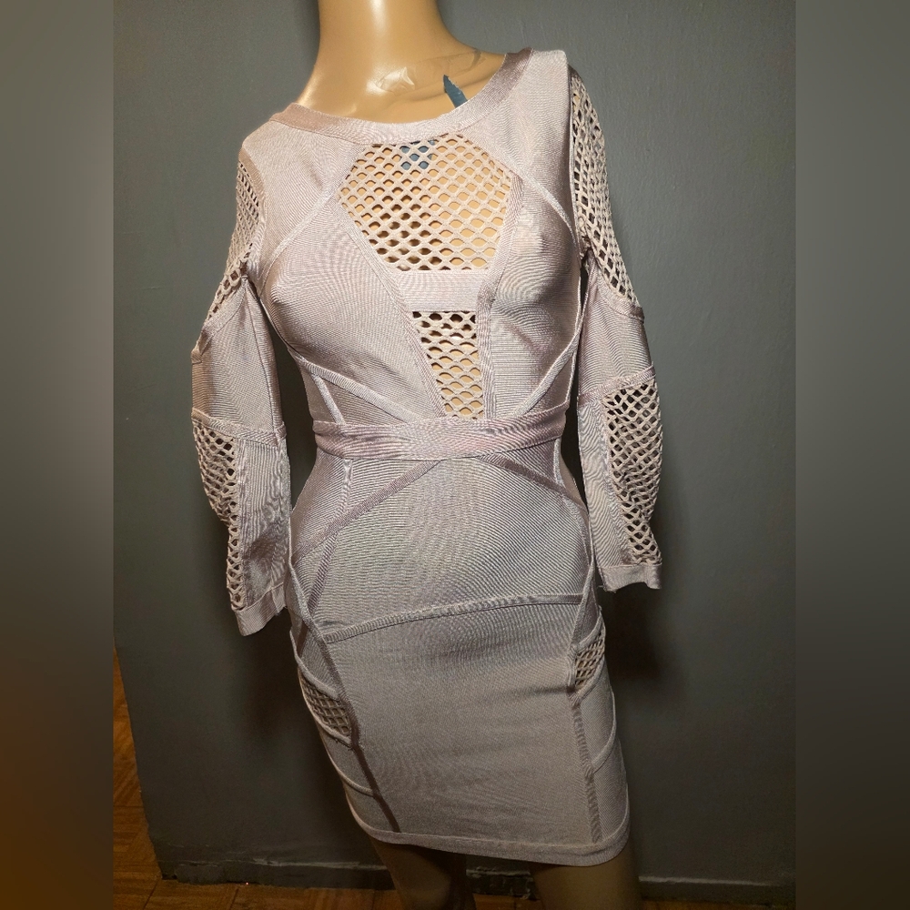 Elegant Mesh Panel Dress